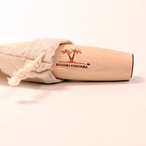 Bahama Kendama Desk Walker shown beside its drawstring bag