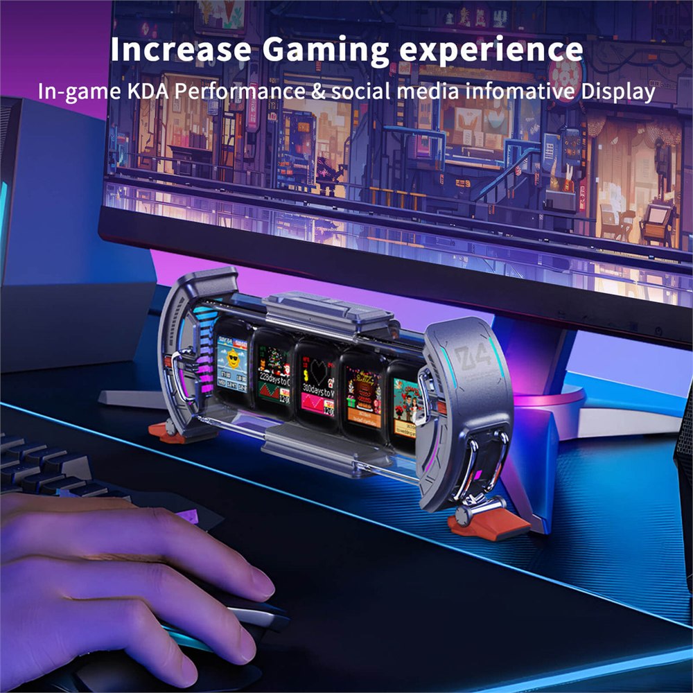 Divoom Times Gate five-screen pixel art desk display image 5