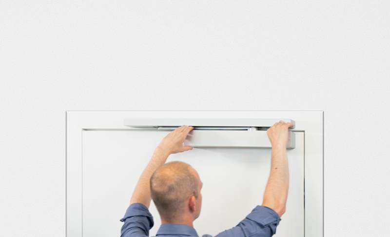 EasyAssist installation view on an interior doorway