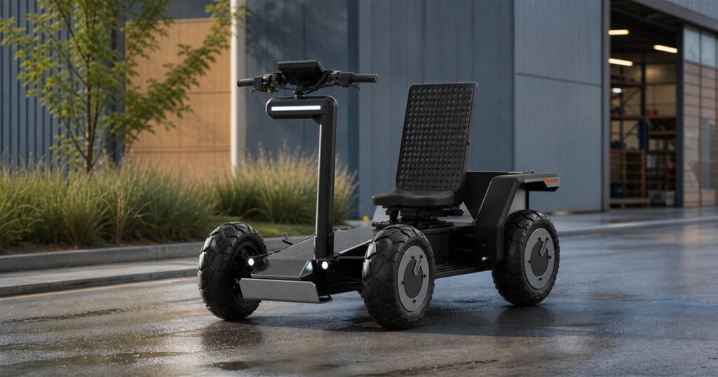 ENVO UPT modular light electric vehicle in a clean industrial setting