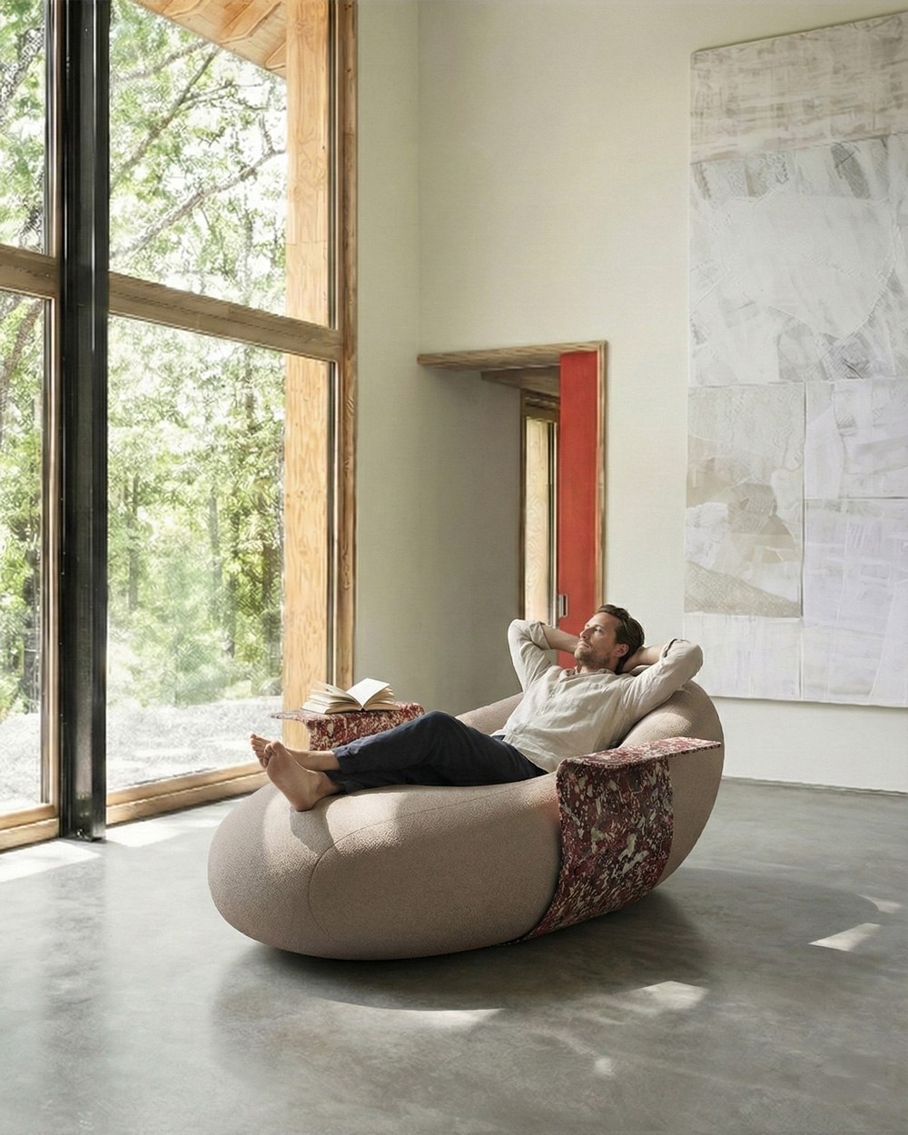 Mavimatt Fagiolo luxury sculptural furniture with rounded upholstered body