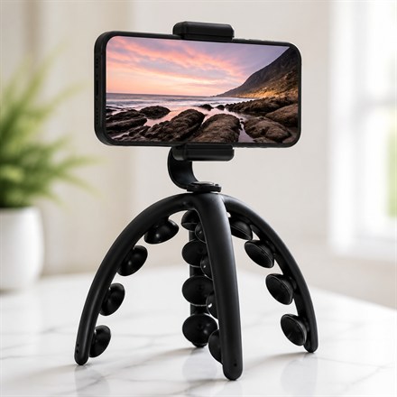 This Flexible Suction-Cup Tripod Mounts Your Phone Almost Anywhere