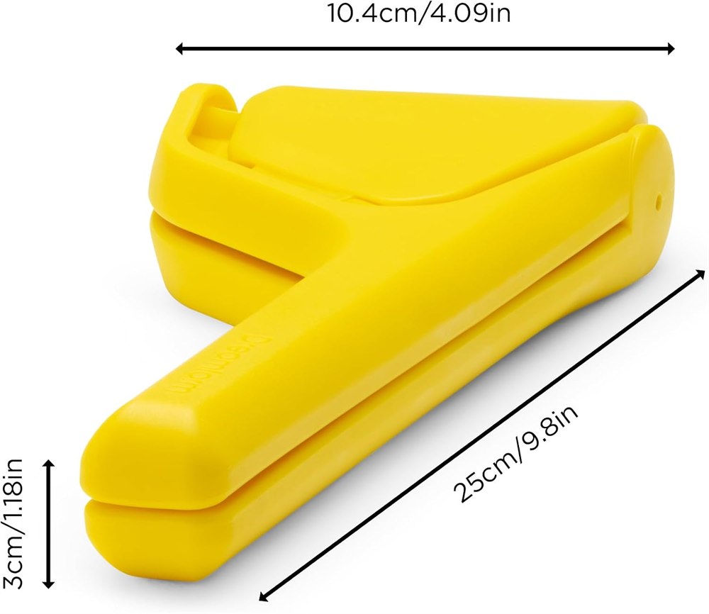 Dreamfarm Fluicer folded flat with listed dimensions