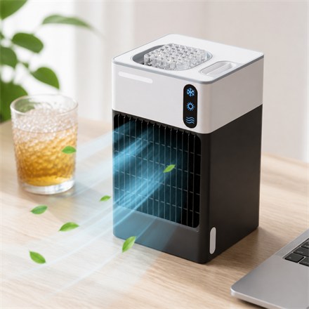 This Mini Ice Maker Cooling Fan Makes Honeycomb Ice At Your Desk