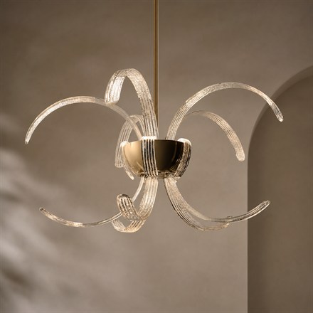 This Murano Glass Garden Lighting Collection Turns Leaves Into Glowing Sculpture