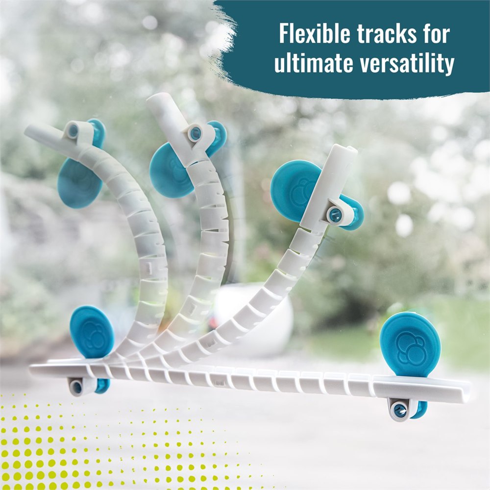 Gecko Run flexible track pieces carrying metal marbles