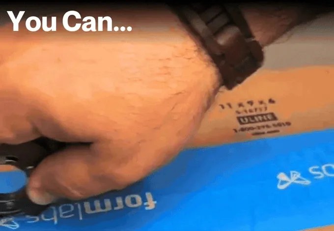 GEO multi-tool being used for a light cutting task