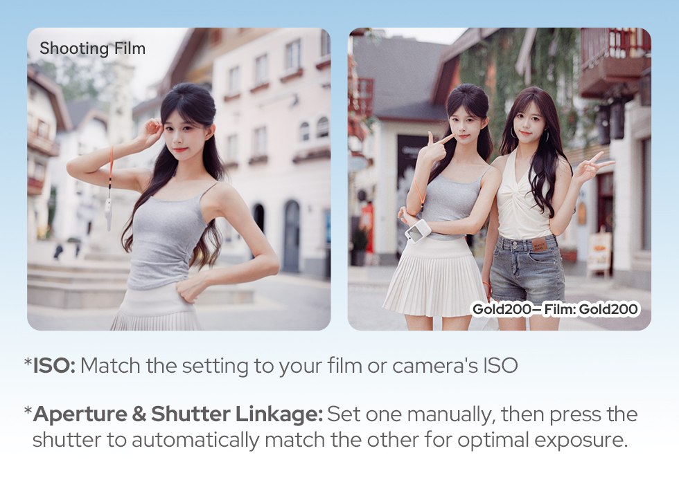 Godox C100 shooting film mode and exposure guidance graphic