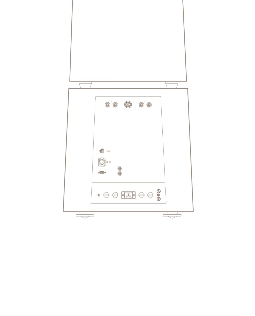 Goldmund TELOS 9800 dual-chassis architecture diagram
