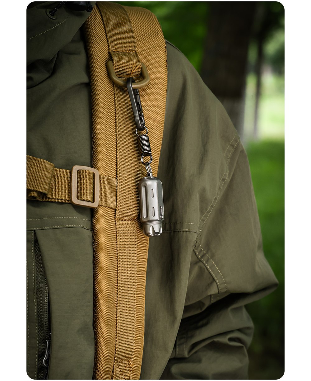 GripNGo Vault clipped to a backpack strap for everyday carry