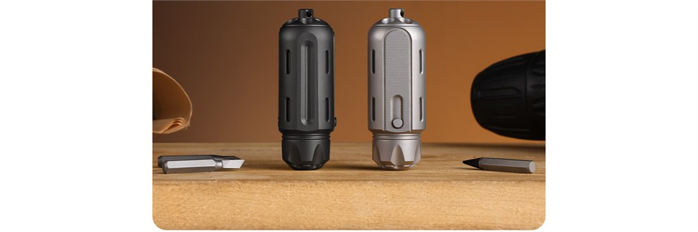 GripNGo Vault in sandblasted titanium and PVD black finishes