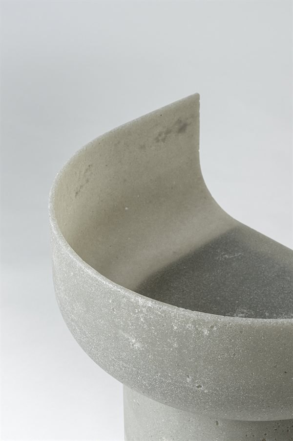 Glacial mint Half-Pipe armchair surface detail