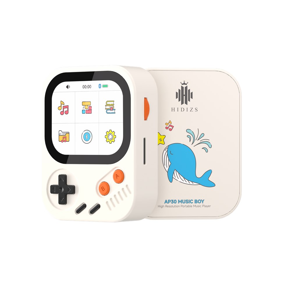HIDIZS AP30 Music Boy white wearable hi-res music player front and back