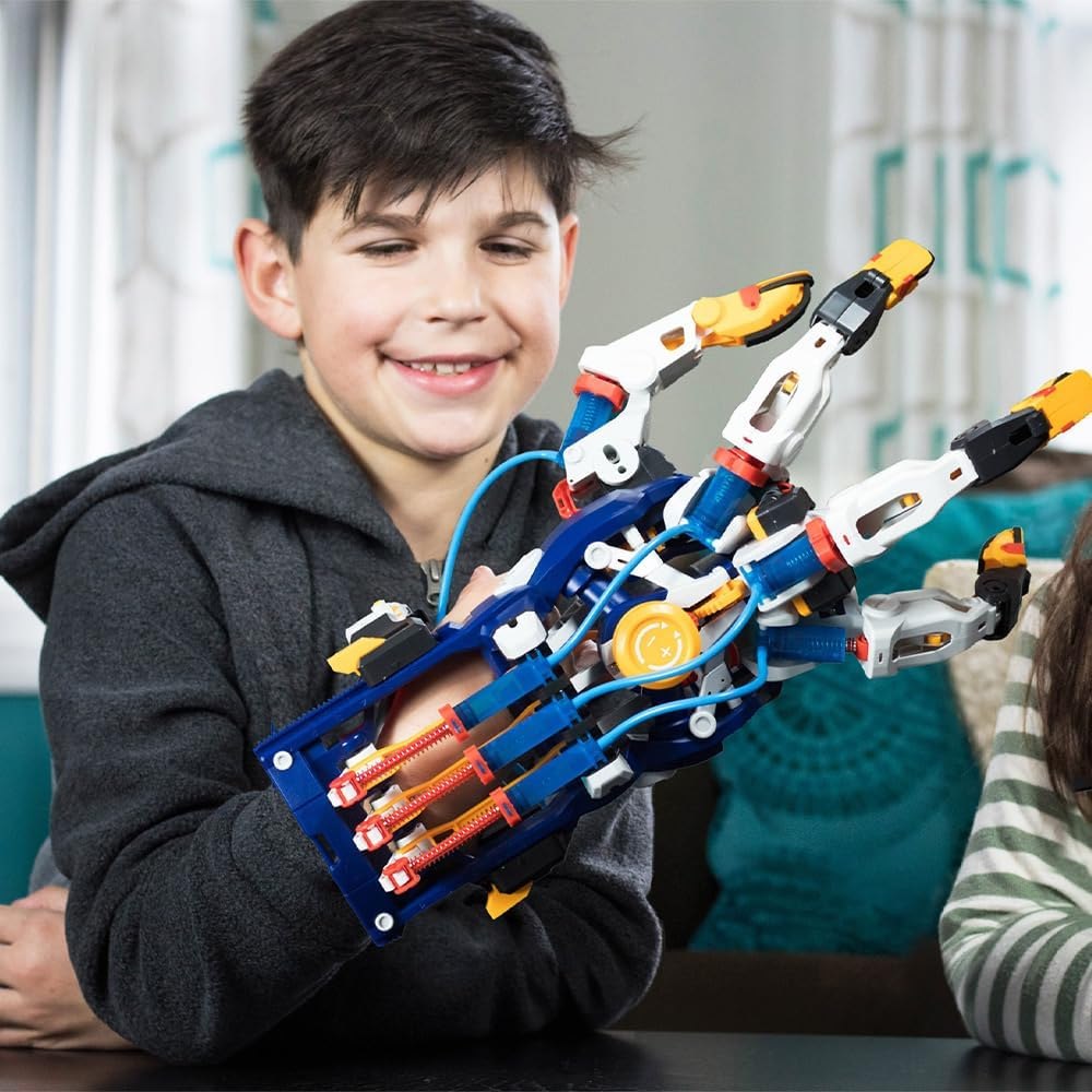 Back view of the Thames and Kosmos Mega Cyborg Hand kit showing wearable construction