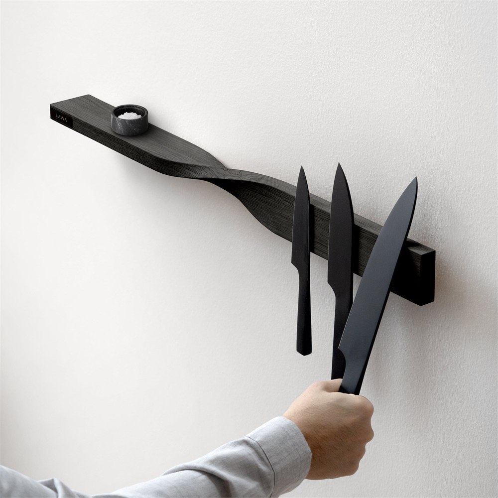 LAWA Design Twist Shelf magnetic oak wall shelf image 2
