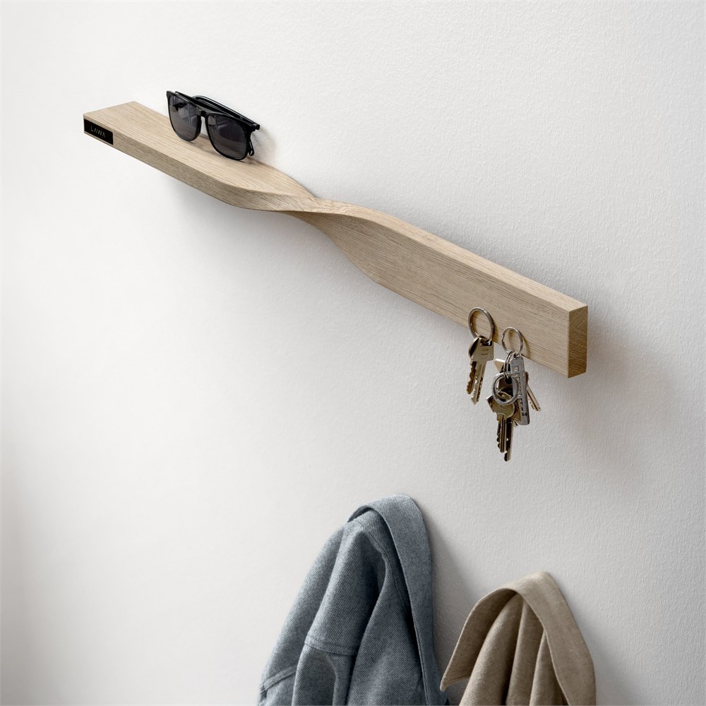 LAWA Design Twist Shelf magnetic oak wall shelf image 3