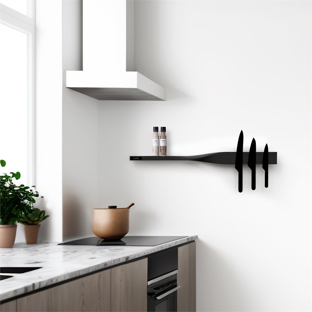 LAWA Design Twist Shelf magnetic oak wall shelf image 6