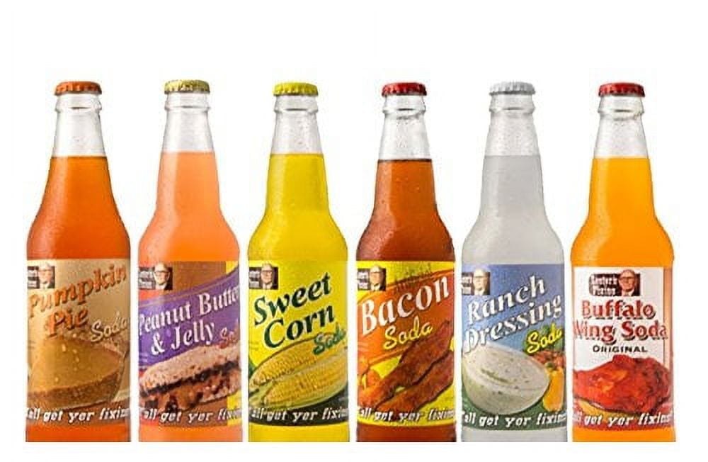 Lesters Fixins weird soda variety pack with several novelty flavors