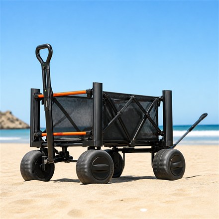 This Electric Beach Wagon Powers Through Soft Sand With Balloon Tires