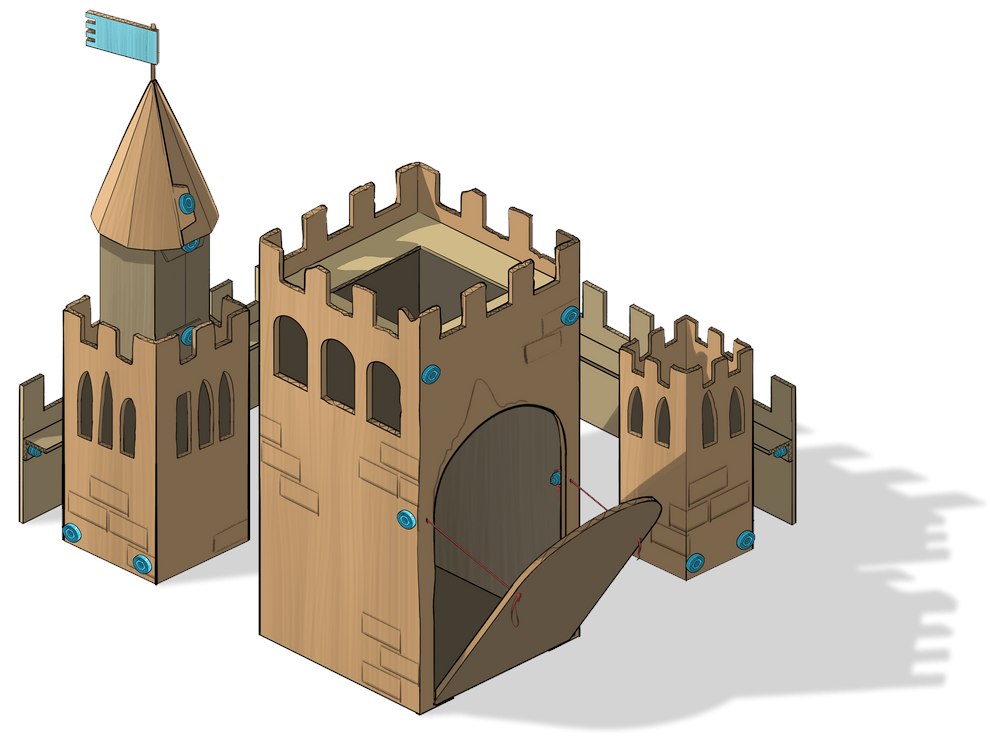 Makedo Discover cardboard construction toolbox and cardboard build example