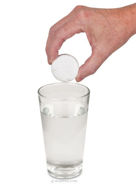 Official Archie McPhee image showing the compressed pellet being dropped into water