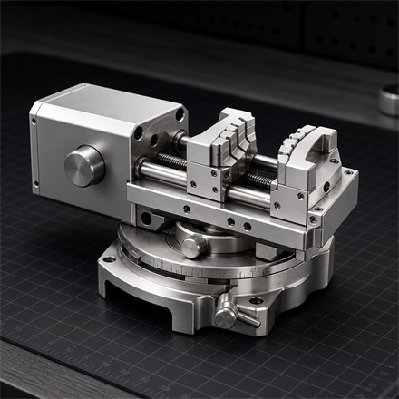 This Electric Multi-Axis Precision Vise Clamps Tiny Workshop Chaos