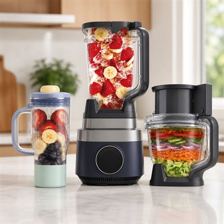 This 3-in-1 Kitchen System Blends, Processes, and Makes Smoothies To Go