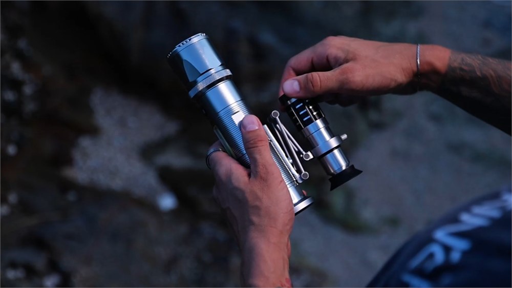 Nivora Apex X phone photography adapter and telescope module close up
