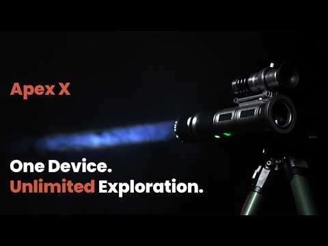 Nivora Apex X campaign video thumbnail showing telescope flashlight use