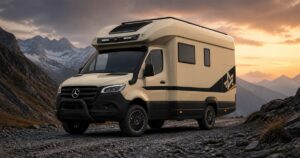 Atlantis Carbon 4x4 off-road motorhome on a mountain trail