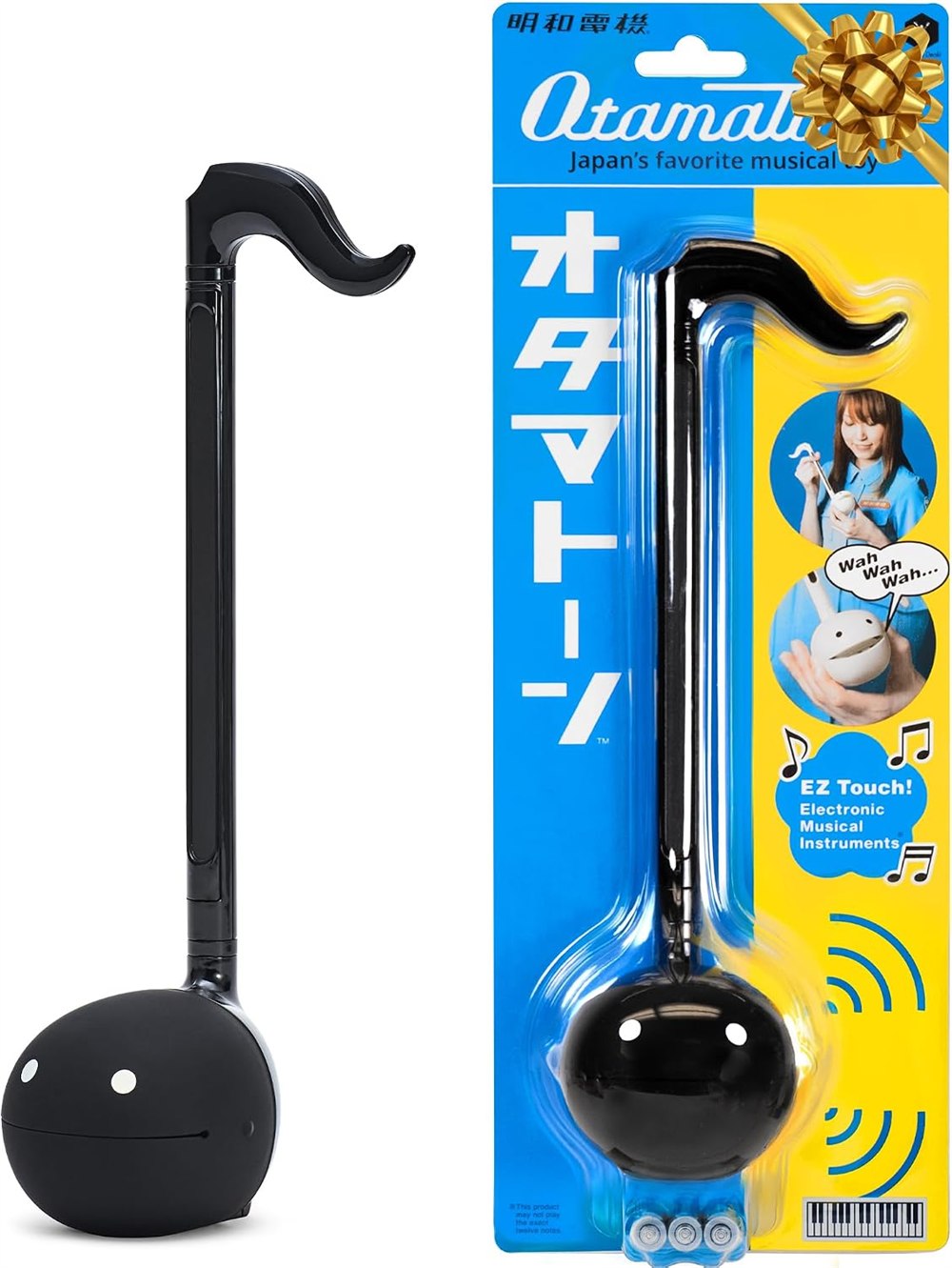 Otamatone Regular Black retail packaging and instrument