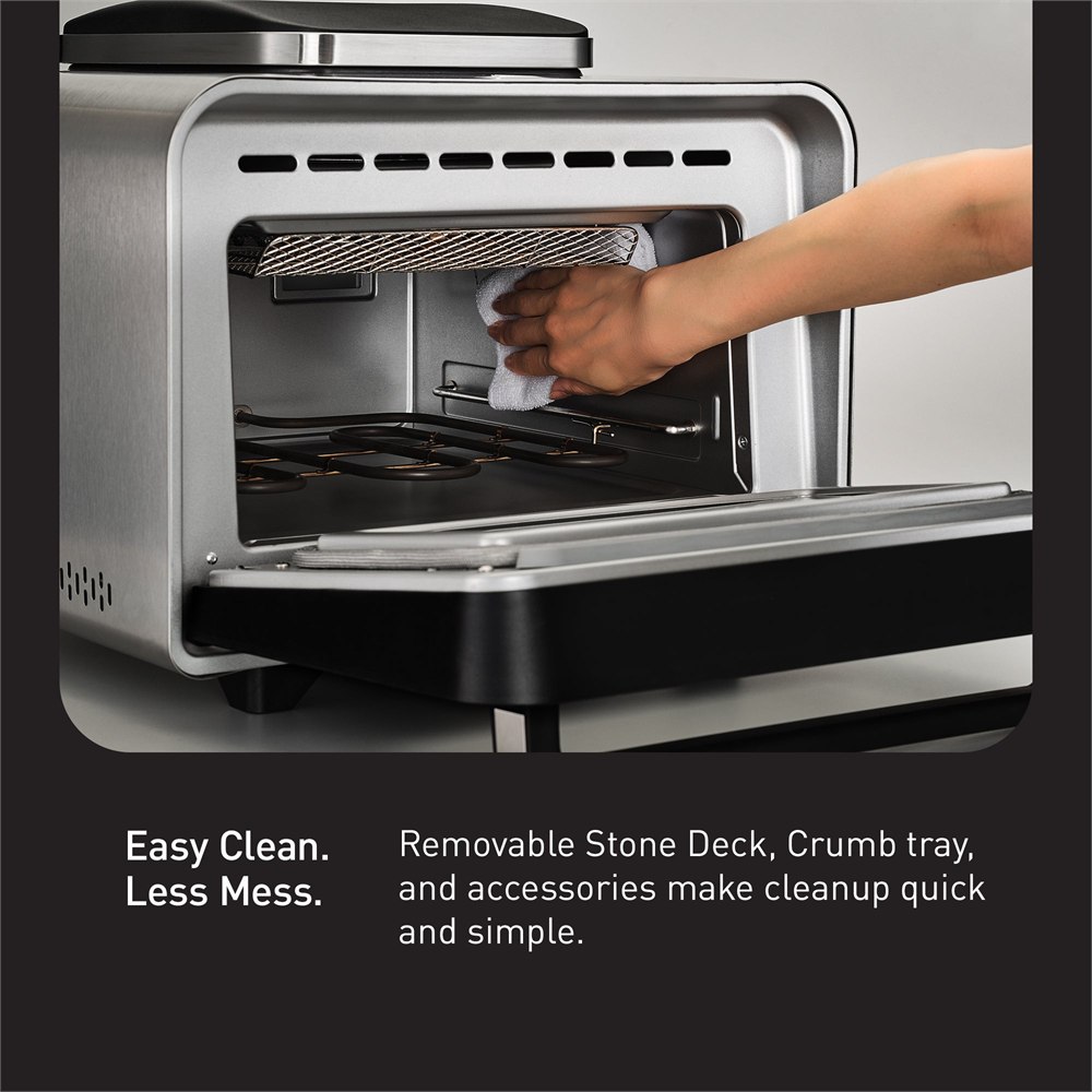 Panasonic FlashXpress Indoor Pizza Oven Plus easy-clean design