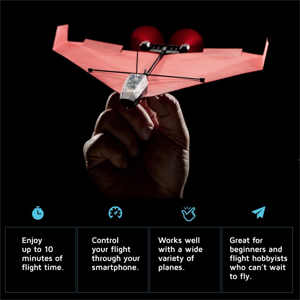 POWERUP 4.0 app-controlled paper airplane feature overview image