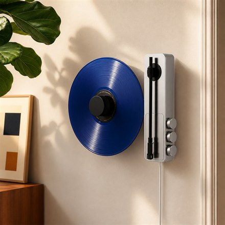 This Wall-Mounted Vertical Turntable Plays Records Like Living Room Art