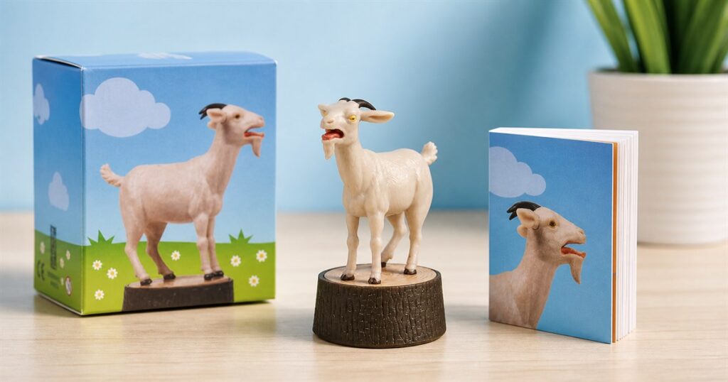Generated no-text featured image of The Screaming Goat book and figure kit
