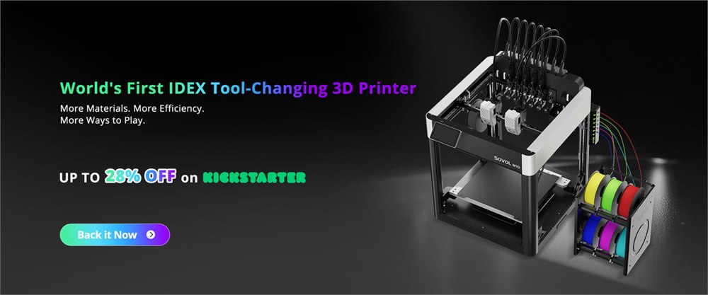 Sovol M1D IDEX tool-changing 3D printer front view