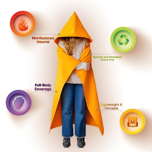 Supa Ant orange wearable fire blanket cape product image 3
