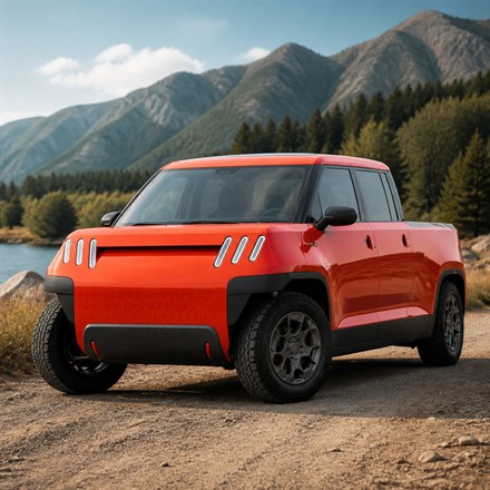 This Compact Electric Pickup Fits a Real Truck Bed Into a MINI-Sized Footprint