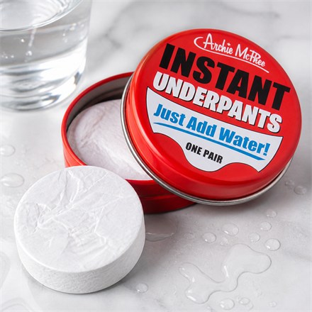 These Instant Underpants Expand From a Tiny Tin With Water