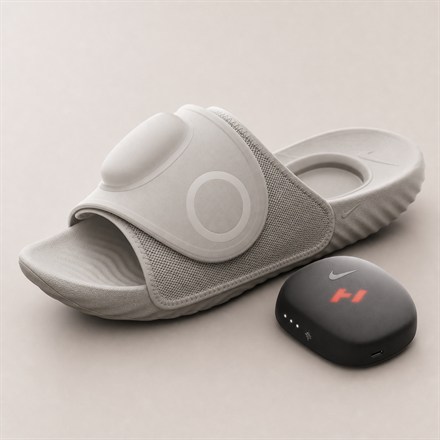 These Heated Vibrating Recovery Slides Give Your Feet a 15-Minute Massage