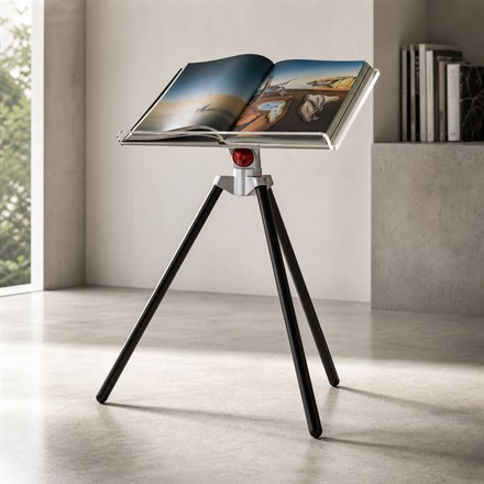 This Adjustable Acrylic Bookstand Turns Giant Art Books Into Furniture