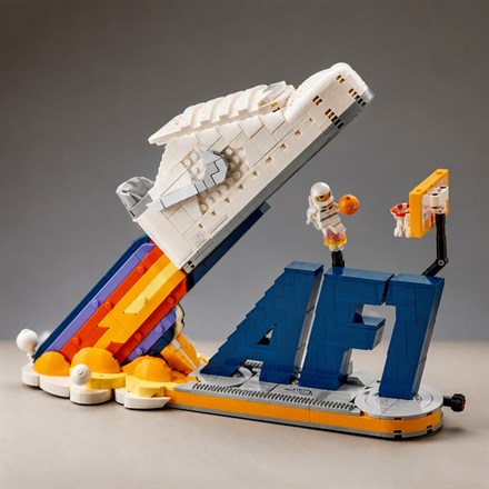 This Nike Air Force 1 LEGO Set Launches a Sneaker Into Space