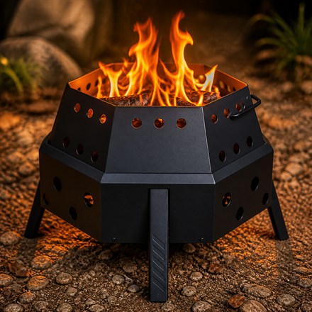 Generated no-text square image of the CARGO CONTAINER FIRE PIT MAX fire pit