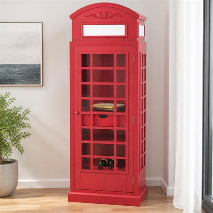 This London Phone Booth Wine Rack Turns Bottles Into British Bar Decor