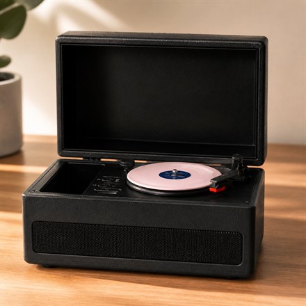 This Mini Turntable Plays Tiny 4-Inch Vinyl Records