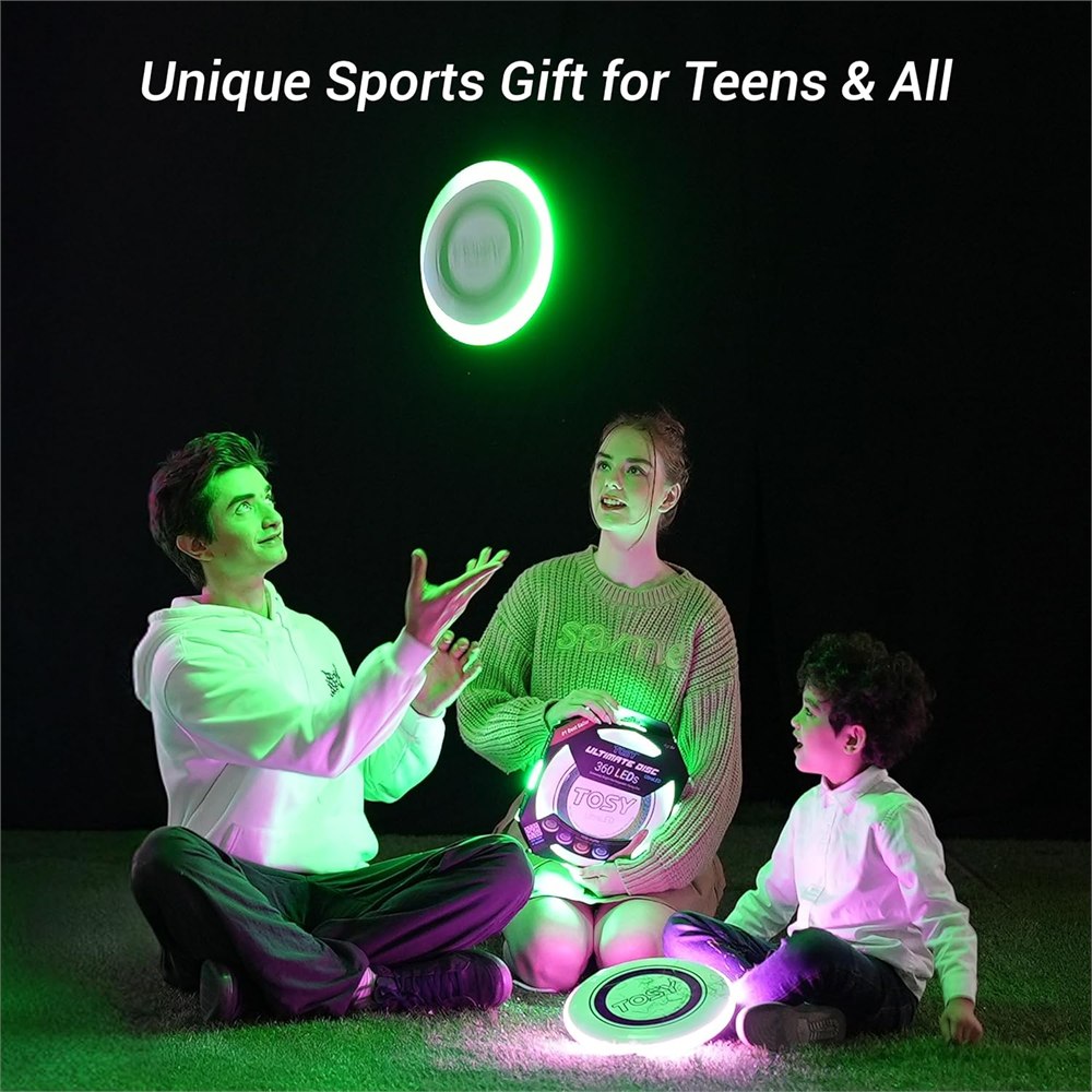 TOSY RGB flying disc rechargeable waterproof feature image