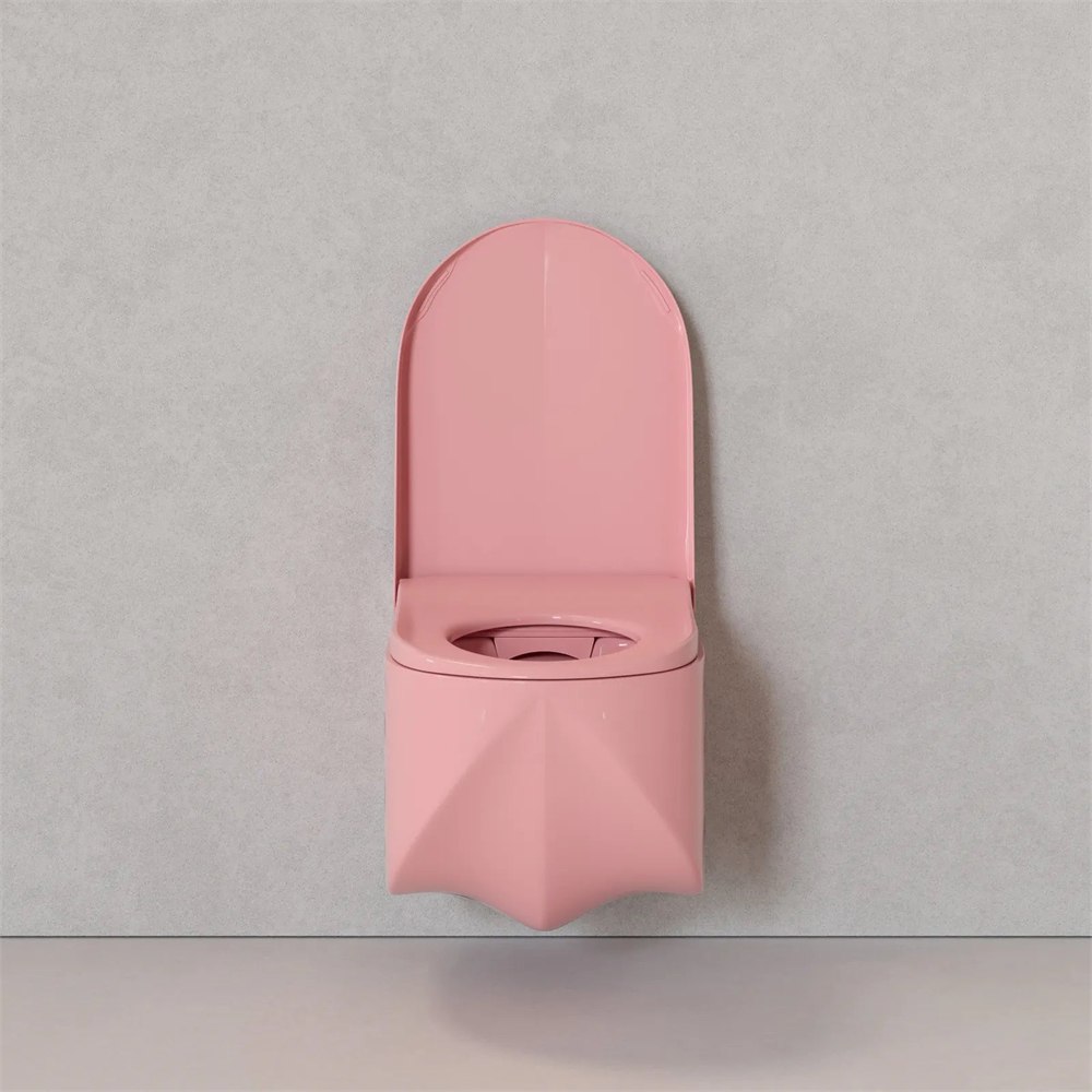 Rose Trone Altesse smart toilet shown open from the front