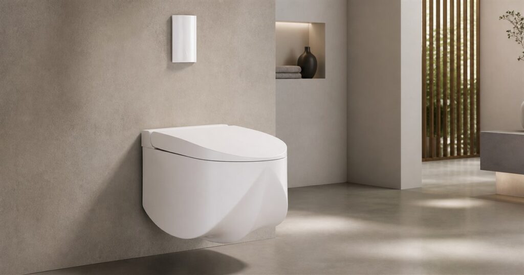 Trone Altesse wall-hung smart toilet in a modern bathroom