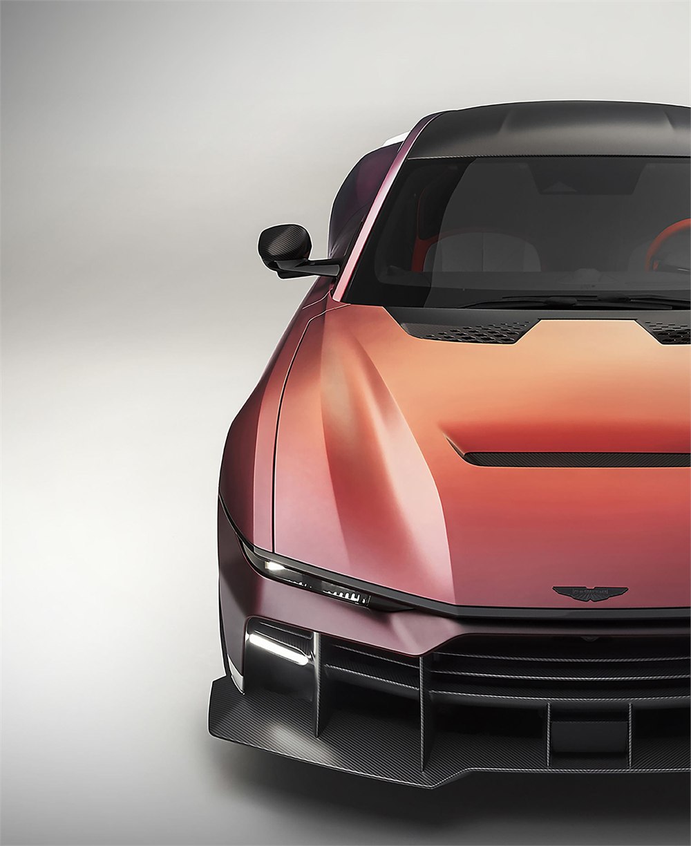 Aston Martin Valen front lighting and carbon aero detail