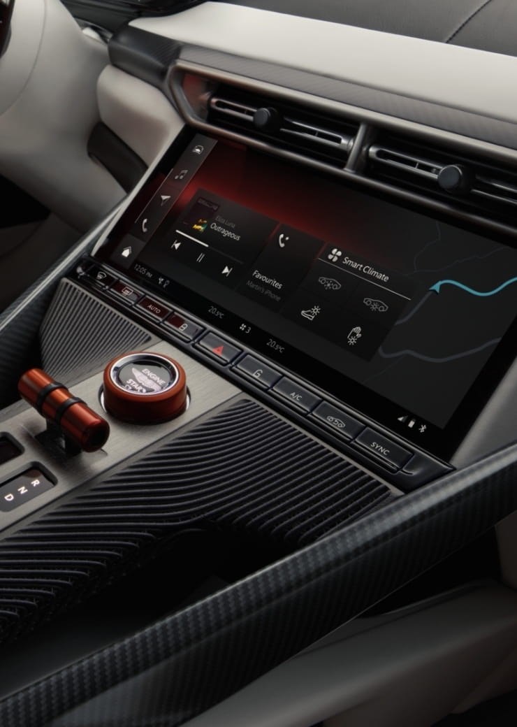 Aston Martin Valen center console detail